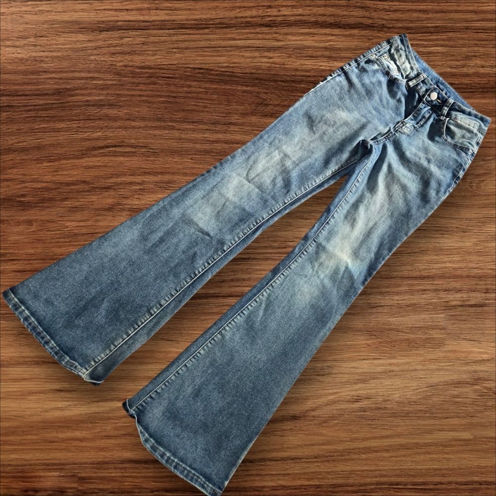 Flare Stretch Blue Denim Jeans